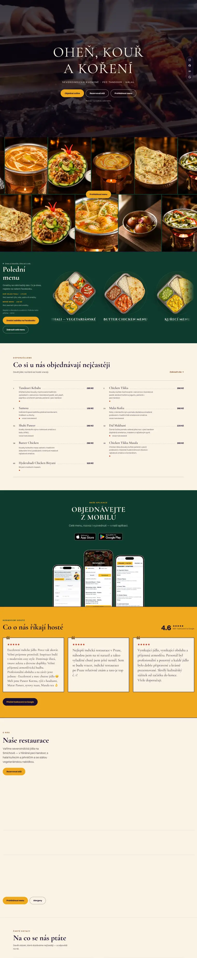 Náhled webu nbsmichov.cz, indická restaurace Namaste Bharat