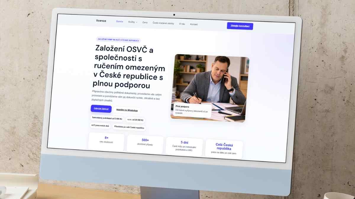 Ukázka profesionálních webových stránek